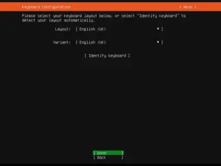 Ubuntu Server boot menu