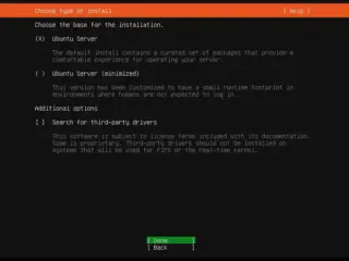 Ubuntu Server boot menu