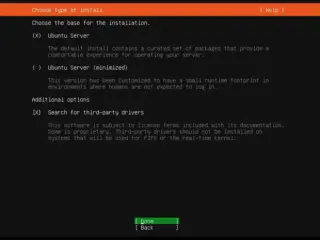 Ubuntu Server boot menu