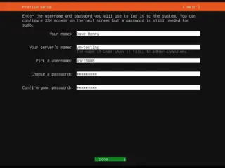 Ubuntu Server boot menu
