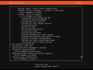 Ubuntu Server boot menu