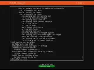 Ubuntu Server boot menu