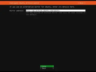 Ubuntu Server boot menu